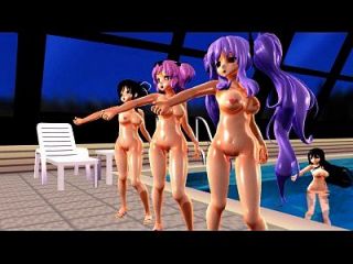 【Mmd】 【閃 乱 カ グ ラ ロ ー ラ イ ズ な 水 着 で 爆 乳 音 頭 (r 18) hd niconico ginza