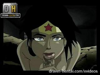 Superman da pornografia da liga da justiça para mulher maravilhosa