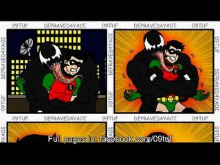 venom vs robin homo comic erótico (preview)