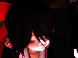 Mmd sexo monstros têm o seu caminho com reimu.