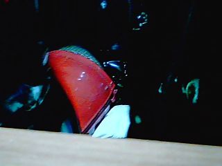 botas altas da coxa vermelhas e do corpo pvc pretas ...